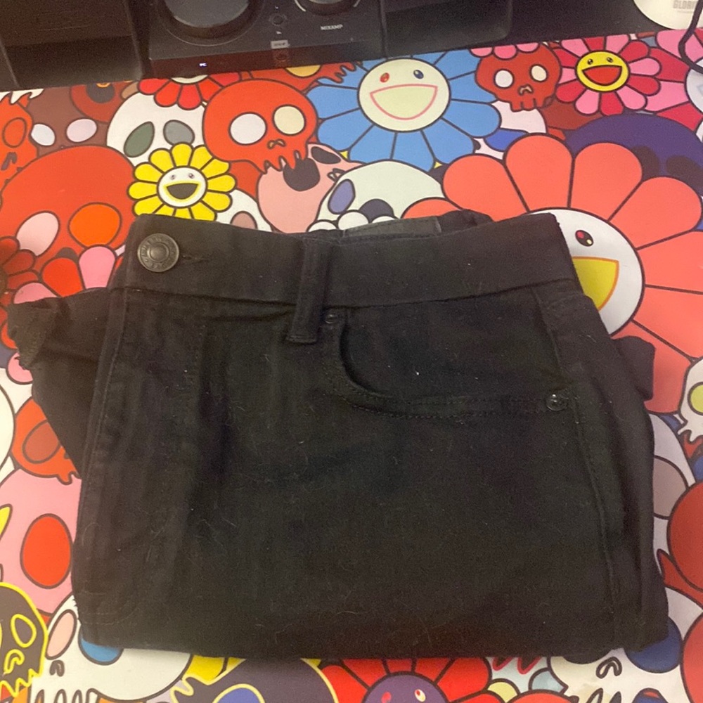 Black Mom Jean Shorts
